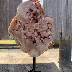Brazillian Pink Amethyst on stand